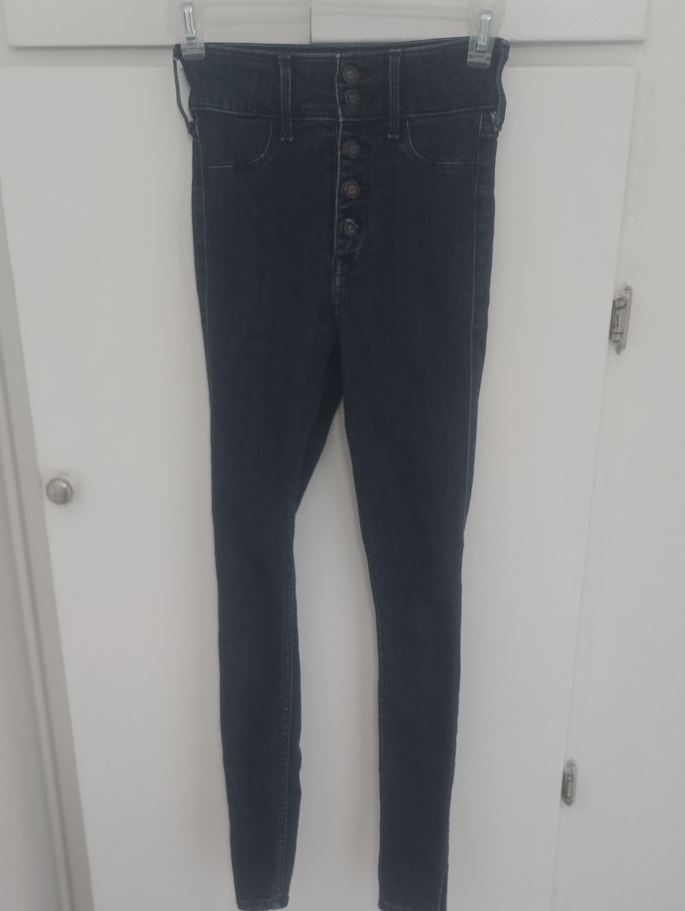 Hollister Dark Blue High-Rise Skinny Jeans